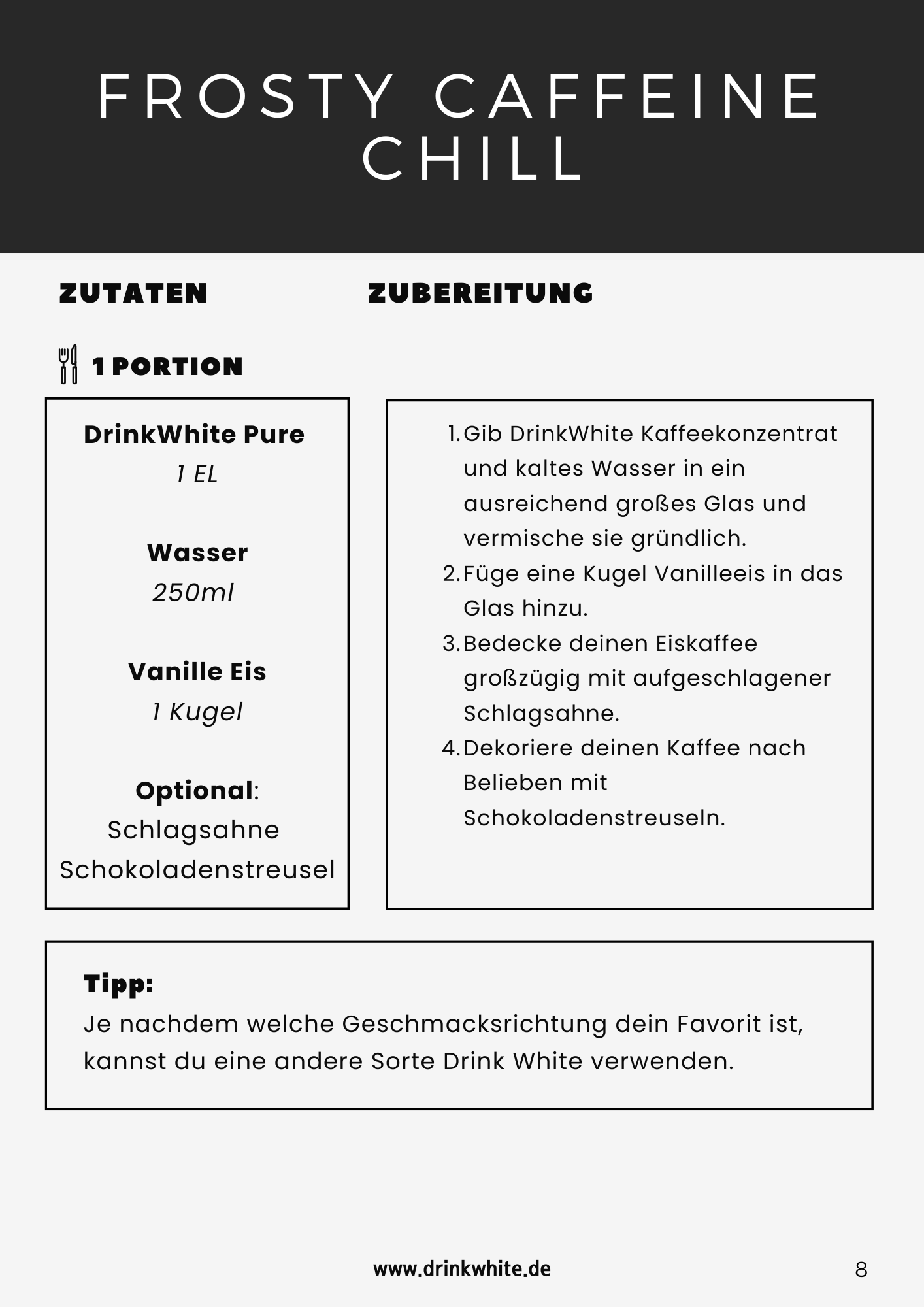 DrinkWhite™ Rezeptbuch - 22 Kaffeerezepte [ebook]